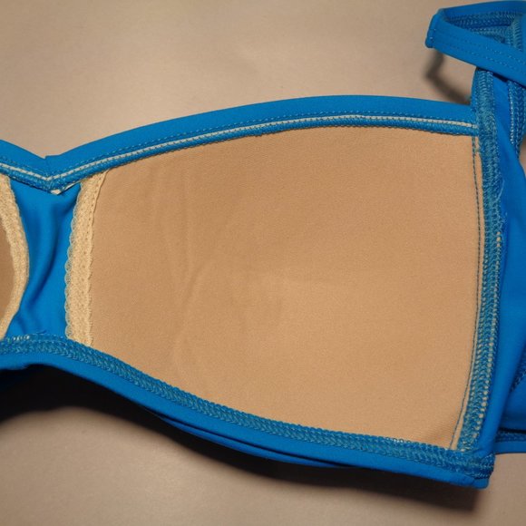 La Blanca Size 8 Blue LB3AA78 New Swim Bikini Top - Picture 6 of 11